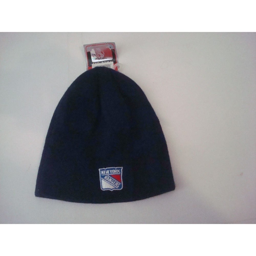 YOUTH--- NEW YORK RANGERS BEANIE KNIT TOBOGGAN HAT CAP VINTAGE DEADSTOCK x2